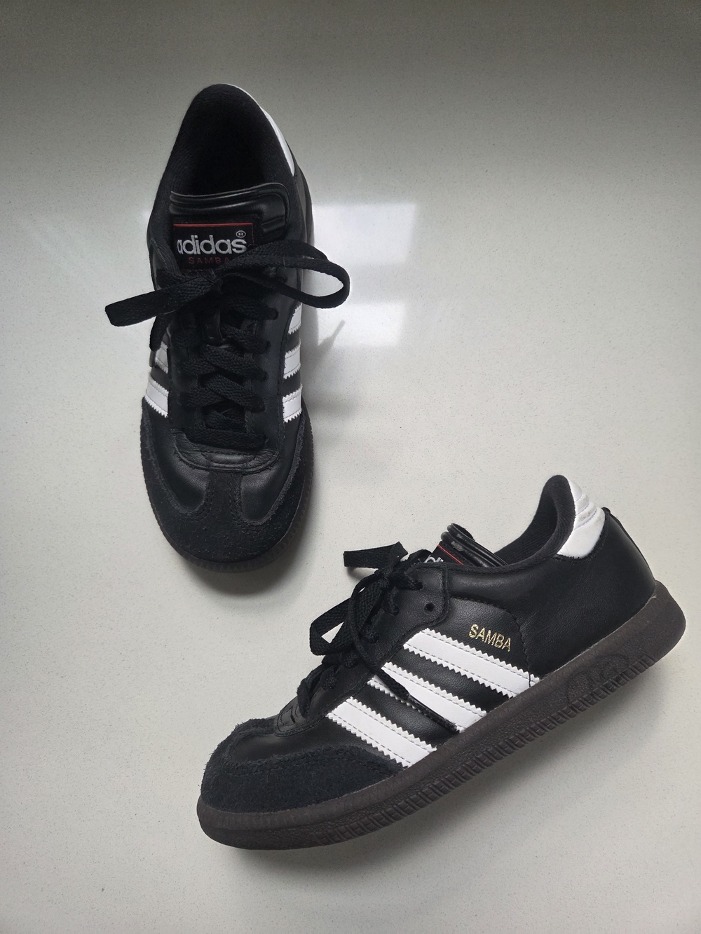 adidas Kids Samba Sneakers in Black and White